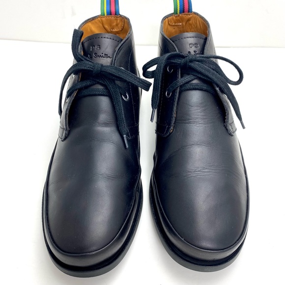 PS Paul Smith Cleon Leather Chukka Boots in Black - Picture 4 of 13